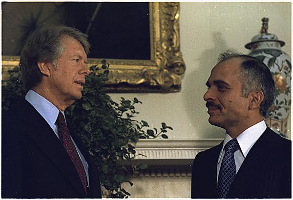 President Carter with King Hussein of Jordan, 1977